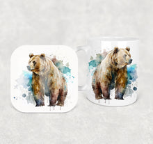 Load image into Gallery viewer, Colourful Animal Watercolour Mugs: Functional &amp; Stylish Tea &amp; Coffee Bear Mug, thoughtful keepsake co
