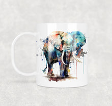 Load image into Gallery viewer, Colourful Animal Watercolour Mugs: Functional &amp; Stylish Tea &amp; Coffee elephant Mug, thoughtful keepsake co
