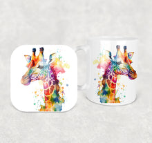 Load image into Gallery viewer, Colourful Animal Watercolour Mugs: Functional &amp; Stylish Tea &amp; Coffee Giraffe Mug, thoughtful keepsake co
