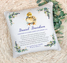 Load image into Gallery viewer, Personalised Baby Pillow | Godchild Gifts from Godparents | Pillow with poem for Godchild from their Godparents
