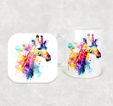 Load image into Gallery viewer, Colourful Animal Watercolour Mugs: Functional &amp; Stylish Tea &amp; Coffee Giraffe Mug, thoughtful keepsake co
