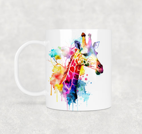 Colourful Animal Watercolour Mugs: Functional & Stylish Tea & Coffee Giraffe Mug, thoughtful keepsake co