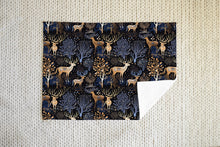 Load image into Gallery viewer, Christmas Fleece Throw | Luxuriously Soft and Cosy Blanket Winter Blue &amp; Gold
