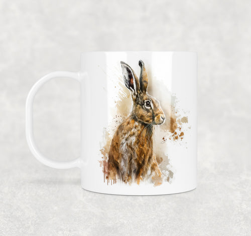 Colourful Animal Watercolour Mugs: Functional & Stylish Tea & Coffee Hare Mug, thoughtful keepsake co