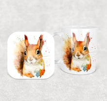 Load image into Gallery viewer, Colourful Animal Watercolour Mugs: Functional &amp; Stylish Tea &amp; Coffee Squirrel Mug, thoughtful keepsake co
