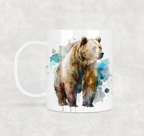 Colourful Animal Watercolour Mugs: Functional & Stylish Tea & Coffee Bear Mug, thoughtful keepsake co