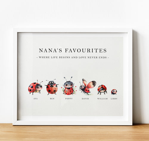 Personalised Family Print | Personalised Gift for Grandma from Grandchildren - mouse