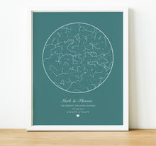 Load image into Gallery viewer, Personalised Anniversary Gifts | The Night Sky Star Map Print
