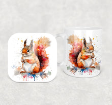 Load image into Gallery viewer, Colourful Animal Watercolour Mugs: Functional &amp; Stylish Tea &amp; Coffee Squirrel Mug, thoughtful keepsake co
