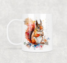 Load image into Gallery viewer, Colourful Animal Watercolour Mugs: Functional &amp; Stylish Tea &amp; Coffee Squirrel Mug, thoughtful keepsake co
