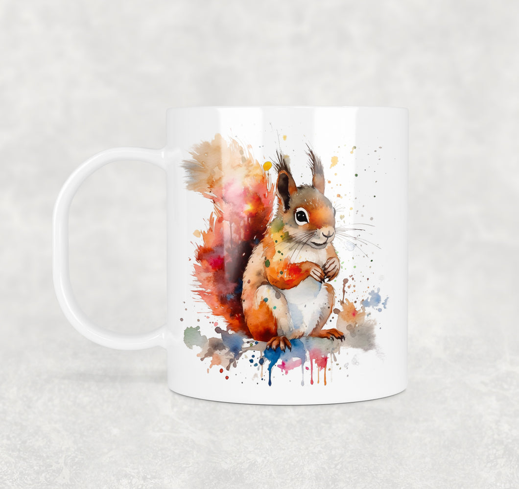 Colourful Animal Watercolour Mugs: Functional & Stylish Tea & Coffee Squirrel Mug, thoughtful keepsake co