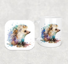 Load image into Gallery viewer, Colourful Animal Watercolour Mugs: Functional &amp; Stylish Tea &amp; Coffee Hedgehog Mug
