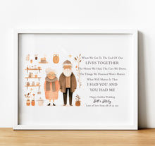 Load image into Gallery viewer, 50th Anniversary Print  |  Grandparents Wedding Anniversary Gift
