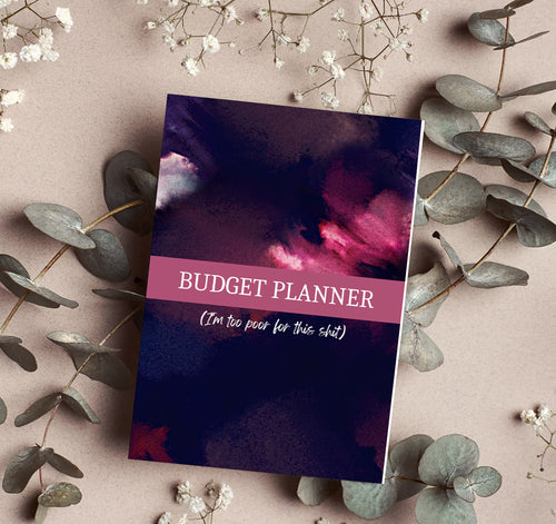 Budget Planner | Undated Financial Organiser & Budget Book with funny quote. Thoughtful Keepsake Co