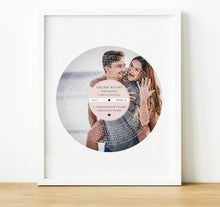 Load image into Gallery viewer, Personalised Anniversary Gifts | Song Lyrics Print - Vinyl Record Style
