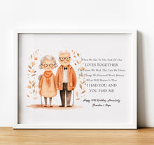 Load image into Gallery viewer, 50th Anniversary Print  |  Grandparents Wedding Anniversary Gift
