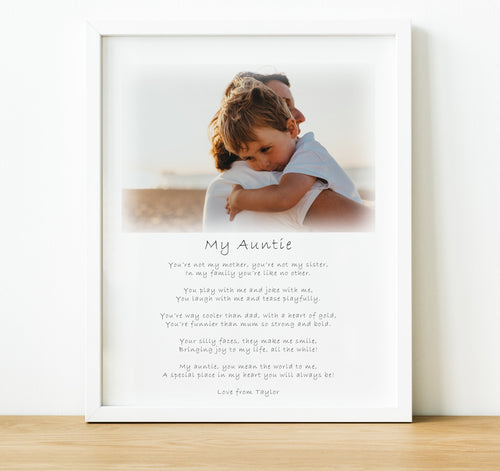 Personalised Auntie Gift | Gifts for Aunt from Niece or Nephew
