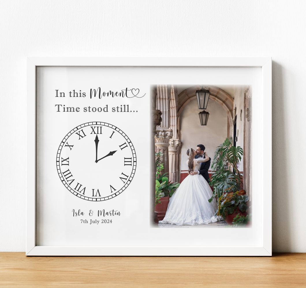 Personalised Anniversary Gifts | In This Moment Time Stood Still photo print