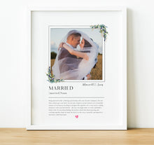 Load image into Gallery viewer, Personalised Anniversary Gifts  |  Photo Print with Love Definition 
