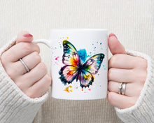 Load image into Gallery viewer, Colourful Animal Watercolour Mugs: Functional &amp; Stylish Tea &amp; Coffee Butterfly Mug, thoughtful keepsake co
