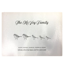 Load image into Gallery viewer, Personalised Chopping Board | Family Glass Cutting Board Gift, thoughtful keepsake co
