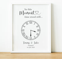 Load image into Gallery viewer, Personalised Anniversary Gifts | In This Moment Time Stood Still Print
