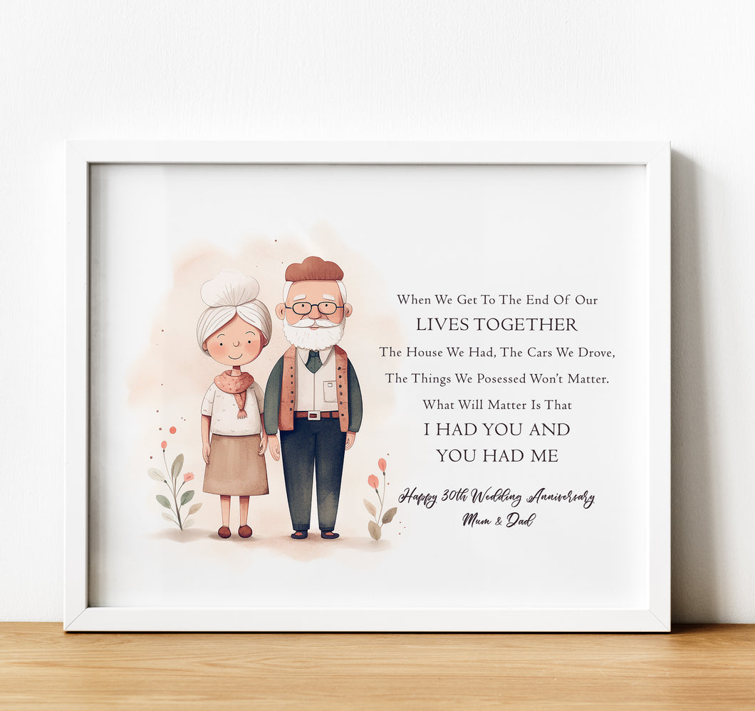 50th Anniversary Print  |  Grandparents Wedding Anniversary Gift