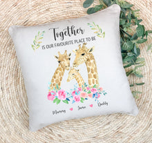 Load image into Gallery viewer, Personalised Family Cushion | Family Birth Month Flower Bouquet
