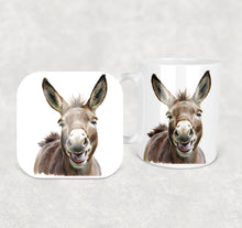 Load image into Gallery viewer, Colourful Animal Watercolour Mugs: Functional &amp; Stylish Tea &amp; Coffee Donkey Mug
