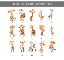 Load image into Gallery viewer, Personalised Family Print | Personalised Gift for Grandma from Grandchildren - giraffe
