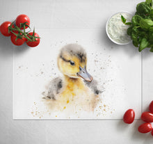 Load image into Gallery viewer, Glass Chopping Board | Colourful Duck Worktop Saver For Kitchen | Tempered Glass Cutting Board, Thoughtful Keepsake Co
