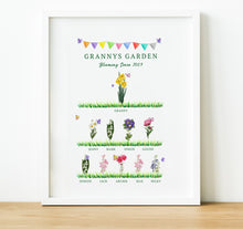 Load image into Gallery viewer, Personalised Family Print | Family Birth Month Flower Bouquet print with text | thoughtful keepsake co
