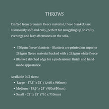 Load image into Gallery viewer, Christmas Fleece Throw | Luxuriously Soft and Cosy Blanket Winter Blue &amp; Gold
