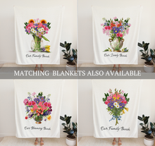 Load image into Gallery viewer, Personalised Family Cushion | Family Birth Month Flower Bouquet

