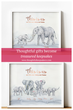 Load image into Gallery viewer, Personalised Family Print, Elephant gift, This Is Us Quote, Thoughtful Keepsake, Personalised Family Gifts
