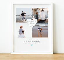 Load image into Gallery viewer, Personalised Gift for dad, Photo Collage Prints of dad with personalised text, thoughtful keepsake co
