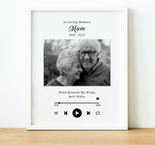 Load image into Gallery viewer, Personalised Memorial Gifts, Music Plaque, remembrance poem, in loving memory, 1st Anniversary Gifts, thoughtful keepsake co
