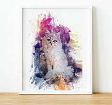 Load image into Gallery viewer, Pet Portraits, watercolour portrait of your pet created from a photo,  Gift for Pet Owner, thoughtful keepsake co
