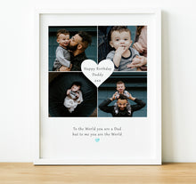 Load image into Gallery viewer, Personalised Gift for dad, Photo Collage Prints of dad with personalised text, thoughtful keepsake co

