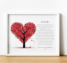 Load image into Gallery viewer, Personalised Godparent poem print with tree, Christening Gifts for Godparents from Godchild, thoughtful keepsake co
