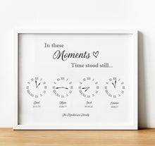 Load image into Gallery viewer, Personalised Family Print | Special Moments Family Timeline Gift for Mum, thoughtful keepsake co
