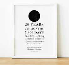 Load image into Gallery viewer, Personalised Anniversary Gifts | Our Love Story Star Map 1st Wedding Anniversary Gift
