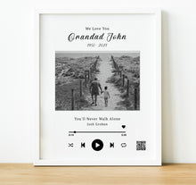 Load image into Gallery viewer, Personalised Memorial Gifts, Music Plaque, remembrance poem, in loving memory, 1st Anniversary Gifts, thoughtful keepsake co
