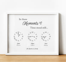 Load image into Gallery viewer, Personalised Family Print | Special Moments Family Timeline Gift for Mum, thoughtful keepsake co
