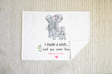 Load image into Gallery viewer, Personalised Fleece Blanket | Elephant Family Personalised New Baby Gifts
