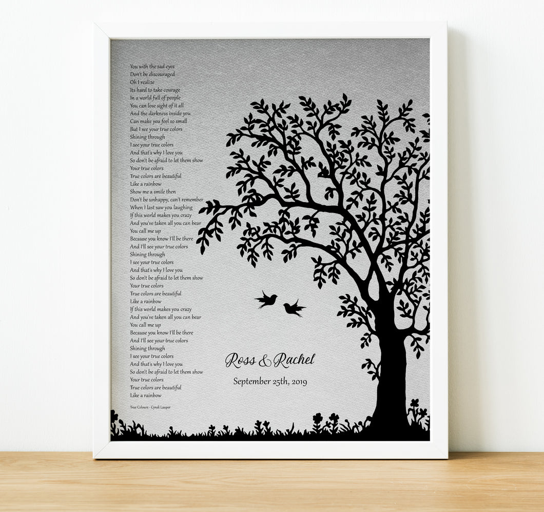 Personalised Anniversary Gifts | Song Lyric Print
