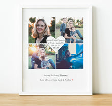 Load image into Gallery viewer, Personalised Gift for mum, Photo Collage Prints of mum with personalised text, thoughtful keepsake co
