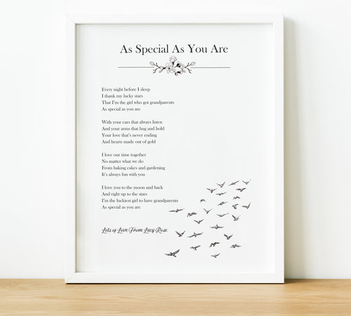 Personalised Poem for Grandparents from Grandchildren | Grandparent Gifts | thoughtful keepsake co
