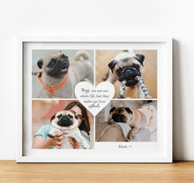 Load image into Gallery viewer, Pet Portraits, Photo Collage Prints of pet with personalised text, thoughtful keepsake co
