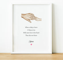 Load image into Gallery viewer, Personalised Poem for Granny from Grandchild | New Grandma Gift
